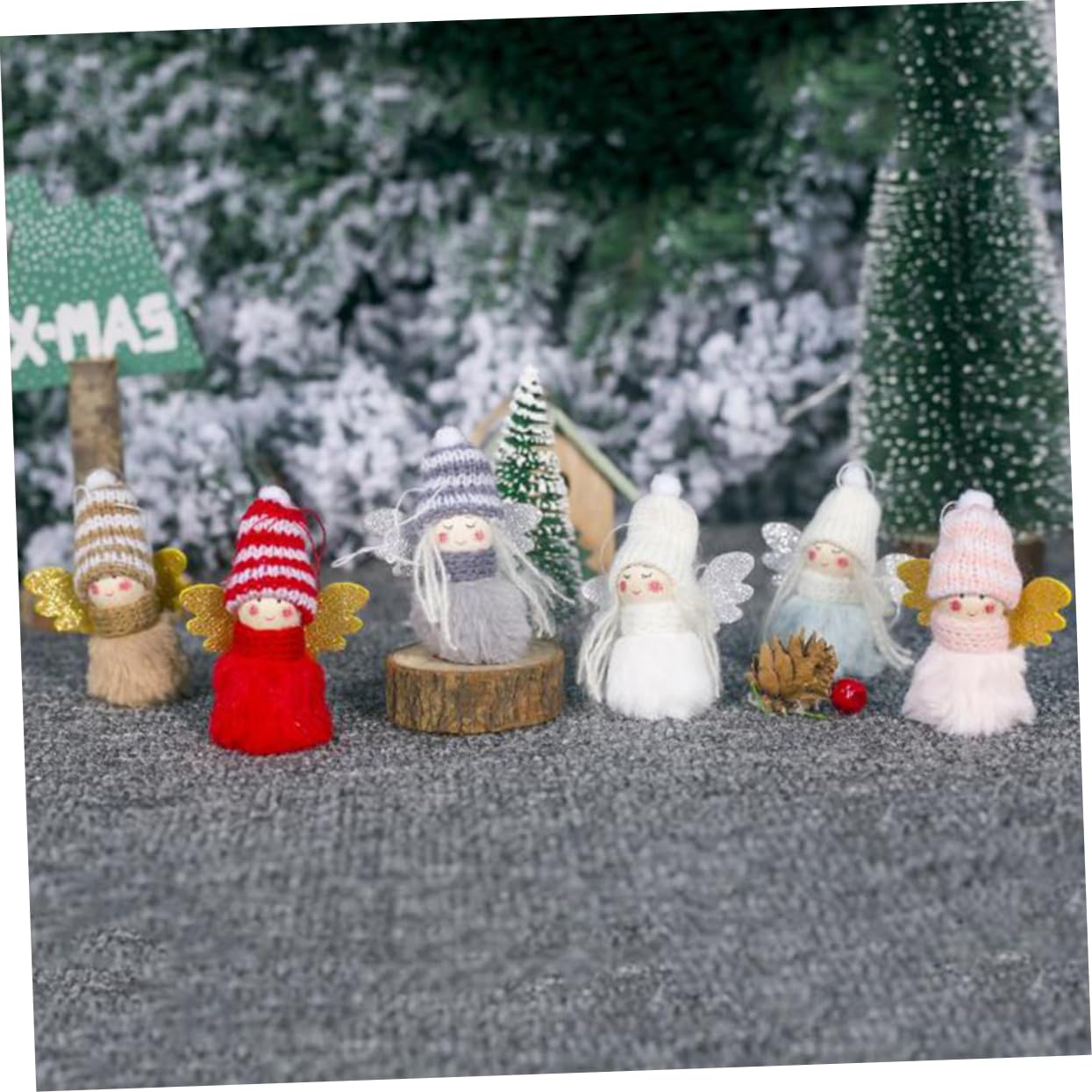 ABOOFAN 18 Pollici Ornamenti Appesi All'albero Di Natale Ciondolo Appeso in Legno Di Natale Artigianato Di Ornamenti Natalizi Fai Da Te Regalo Di Per Bambini Ornamento Ragazza