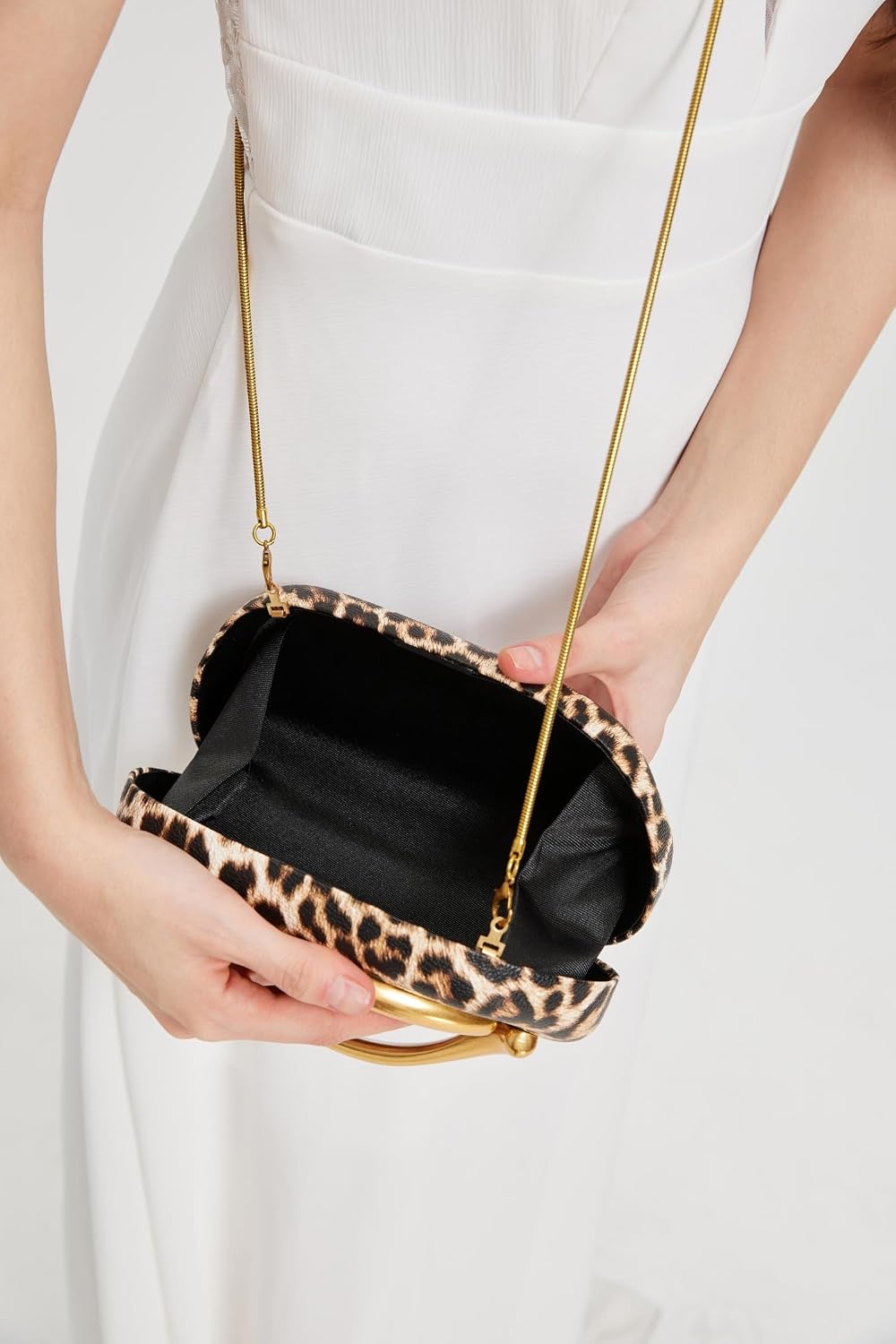 Women PU Leather Metal Handle Handbag Trendy Commuting Compact Stone Purse Hand-held Causal Shoulder Clutch Bag image 2