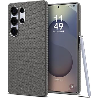 Spigen Liquid Air Case Compatible with Samsung Galaxy S25 Ultra   Marble Grey