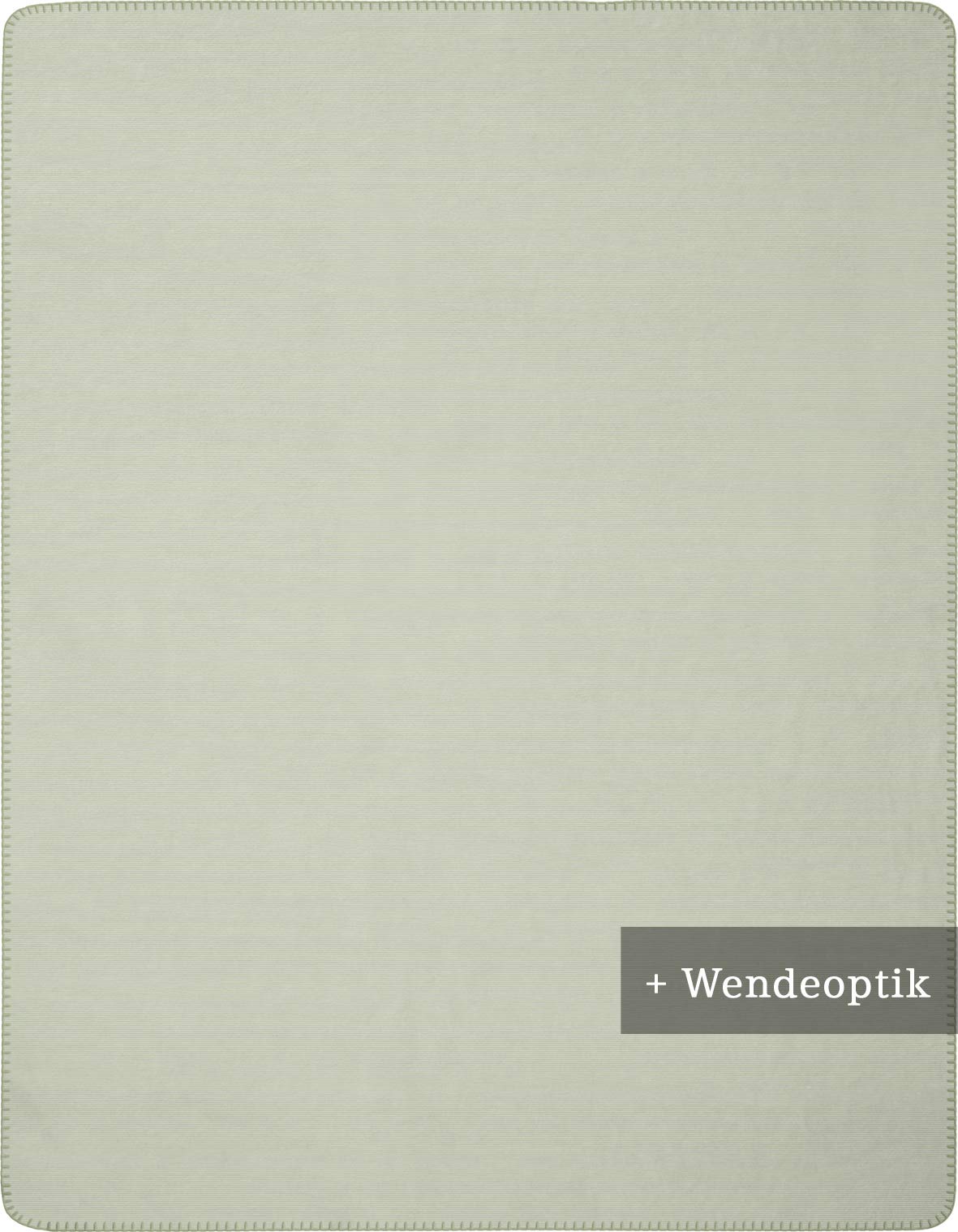 biederlack® Wohndecke Double Optic Salbei-Natur, Sofa-Decke in 150x200 cm | Made in Germany, weiche Kuscheldecke aus Baumwolle und Polyacryl, helle Couch-Decke in Melange-Optik, OEKO-TEX Made in Green