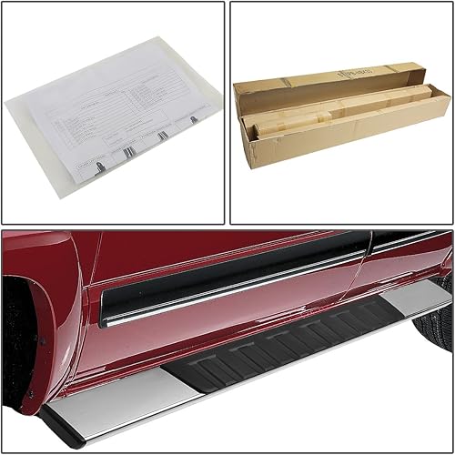 Miniatura 4 de DNA MOTORING STEPB-ZTL-8019 - Estribo Nerf de 6 pulgadas compatible con Silverado 1500 07-18, SilveradoSierra 2500-3500HD Standard Cab