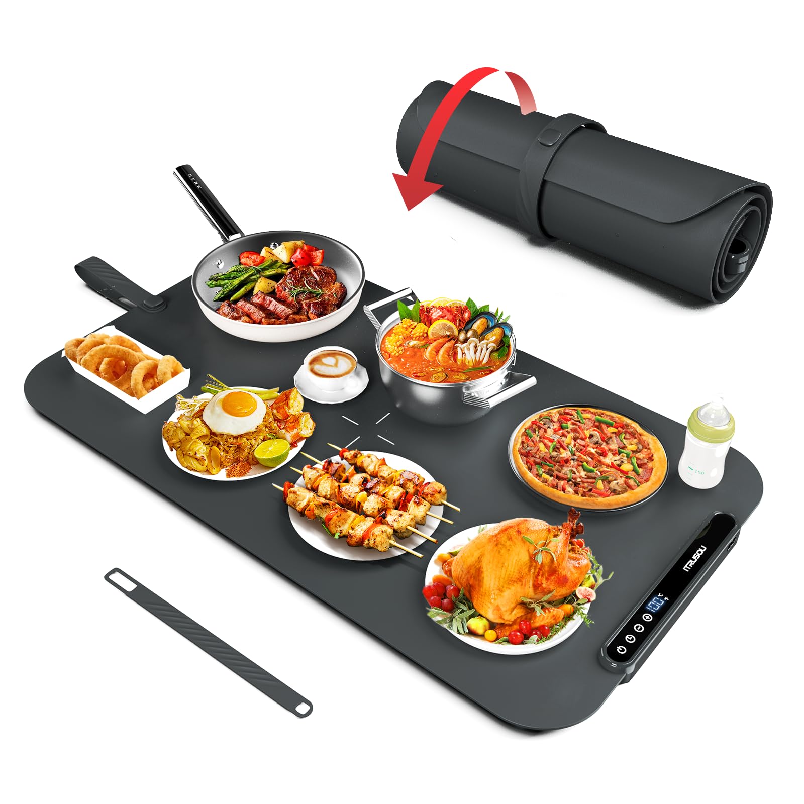 Amazon | 食品保温トレイ、電熱保温盤、熱盤、マルチ機能保温板