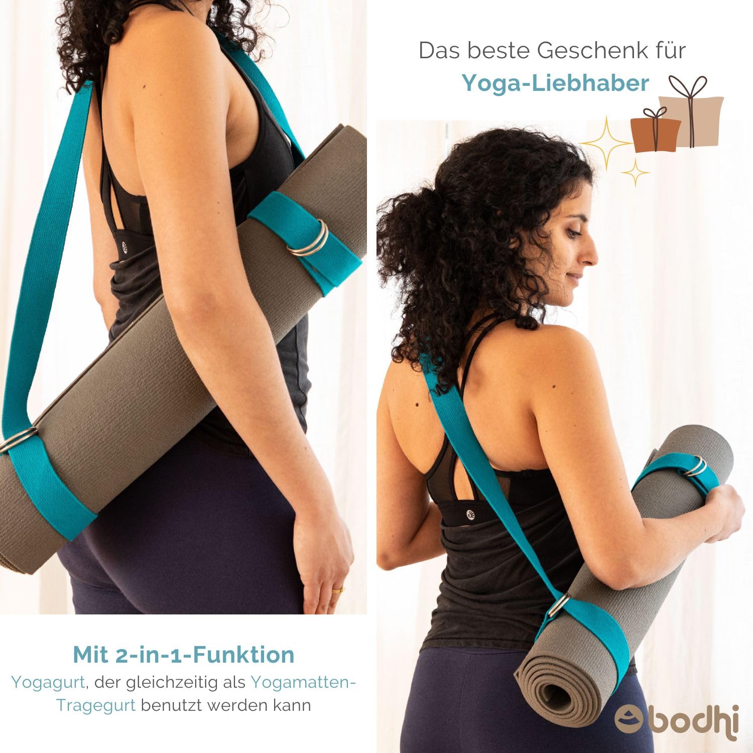 Yoga Studio D-Ring Sangle de ceinture de yoga de 2,5 m