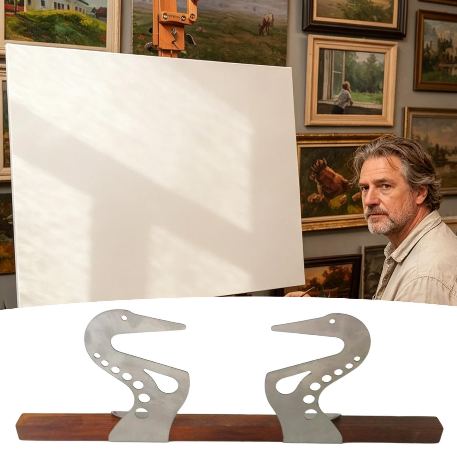 Generico Artist Hand Support Bridge - 2 Pieces Portable Metal Adjustable Holder, Painting Hand Rest, for Drawing Wrist Home Indoor Outdoor Easel Classroom Table Desk