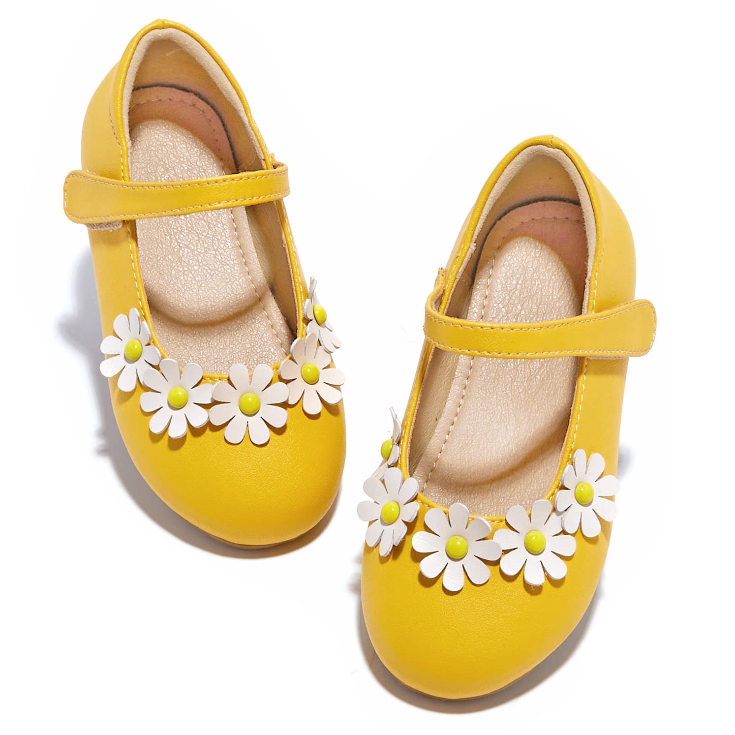 GlNFIVE Toddler Girls Dress Shoes Little Girls Mary Janes Ballerina Flats Shoes Toddler