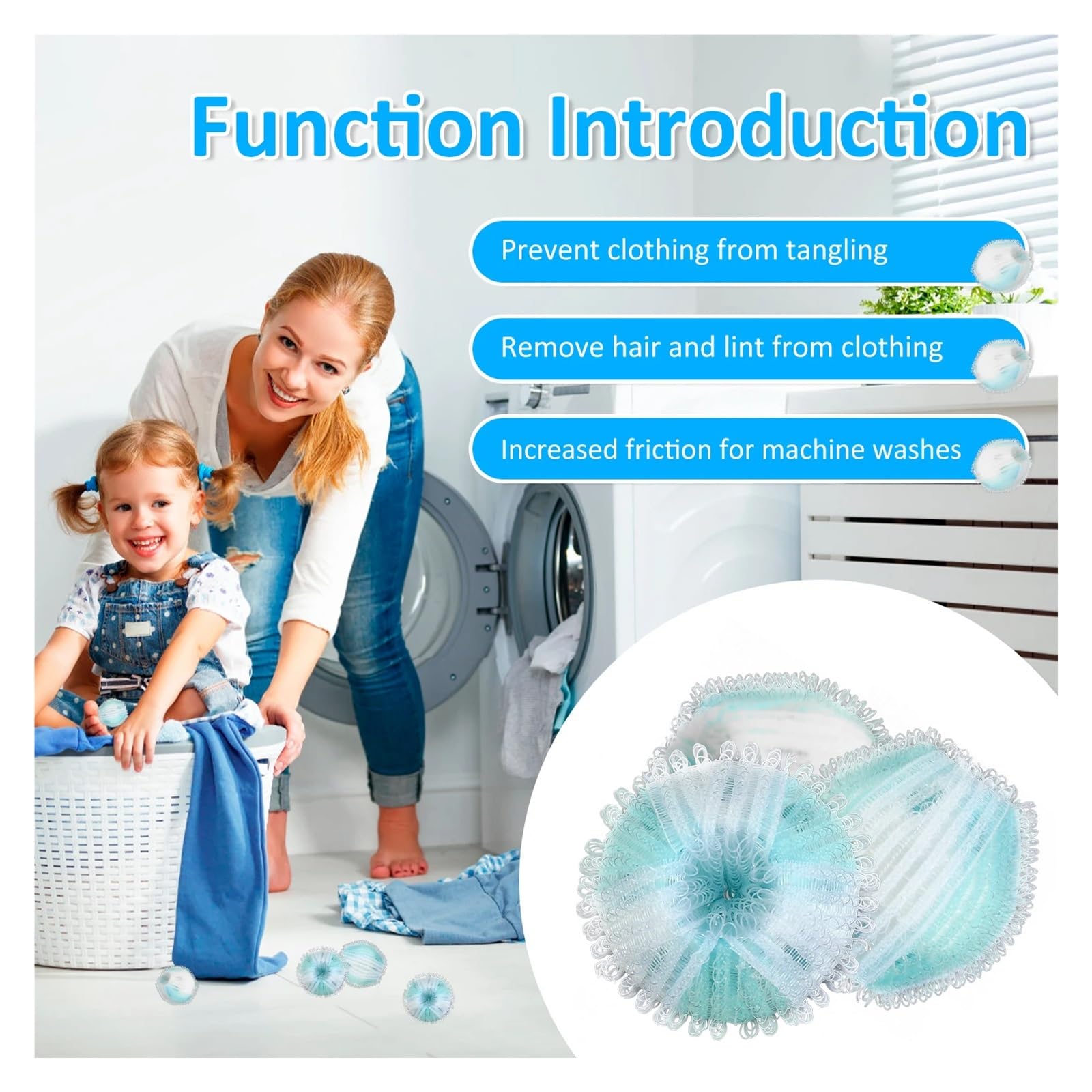 Wäsche-Tierhaarentferner, Wiederverwendbar, Langlebig, For Waschen Von Haaren, Einfach Zu Verwenden, Schwimmende Tierhaarentfernungsbälle For Die Waschmaschine Hocheffiziente Reinigung(32PCS)