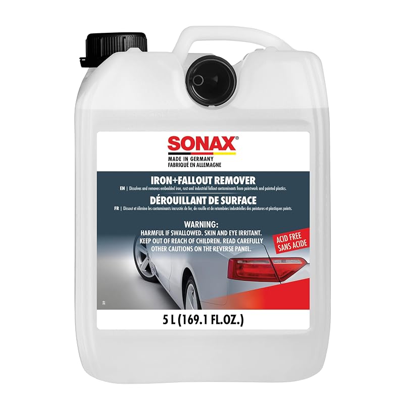 Removedor de Ferro Automotivo SONAX para Pintura e Rodas, Fórmula sem Ácido, 5 L, 513505