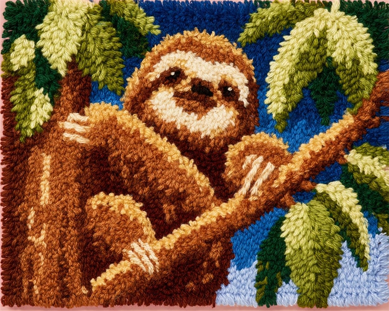 FWRTYCB Latch Hook Rug Kit Sloth in the Tree