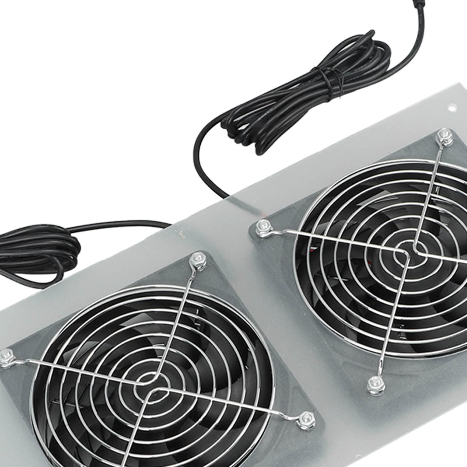 Ventilador con Panel Solar de 15W, Kits de ventiladores duales con energía Solar eficiente para gallineros, invernaderos, cobertizo, casas para mascotas, ventana