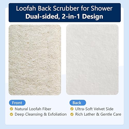 Long Handle Loofah Back Scrubber - Exfoliating Body Washer
