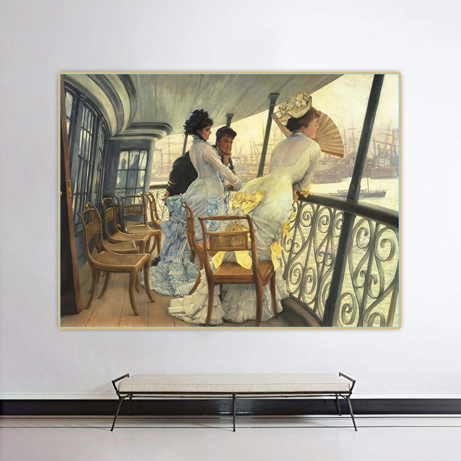 ティムカウンター作インブルーム高級絵画/ Amazon.co.jp: ジェームズ・ティソ《 HMSカルカッタのギャラリー