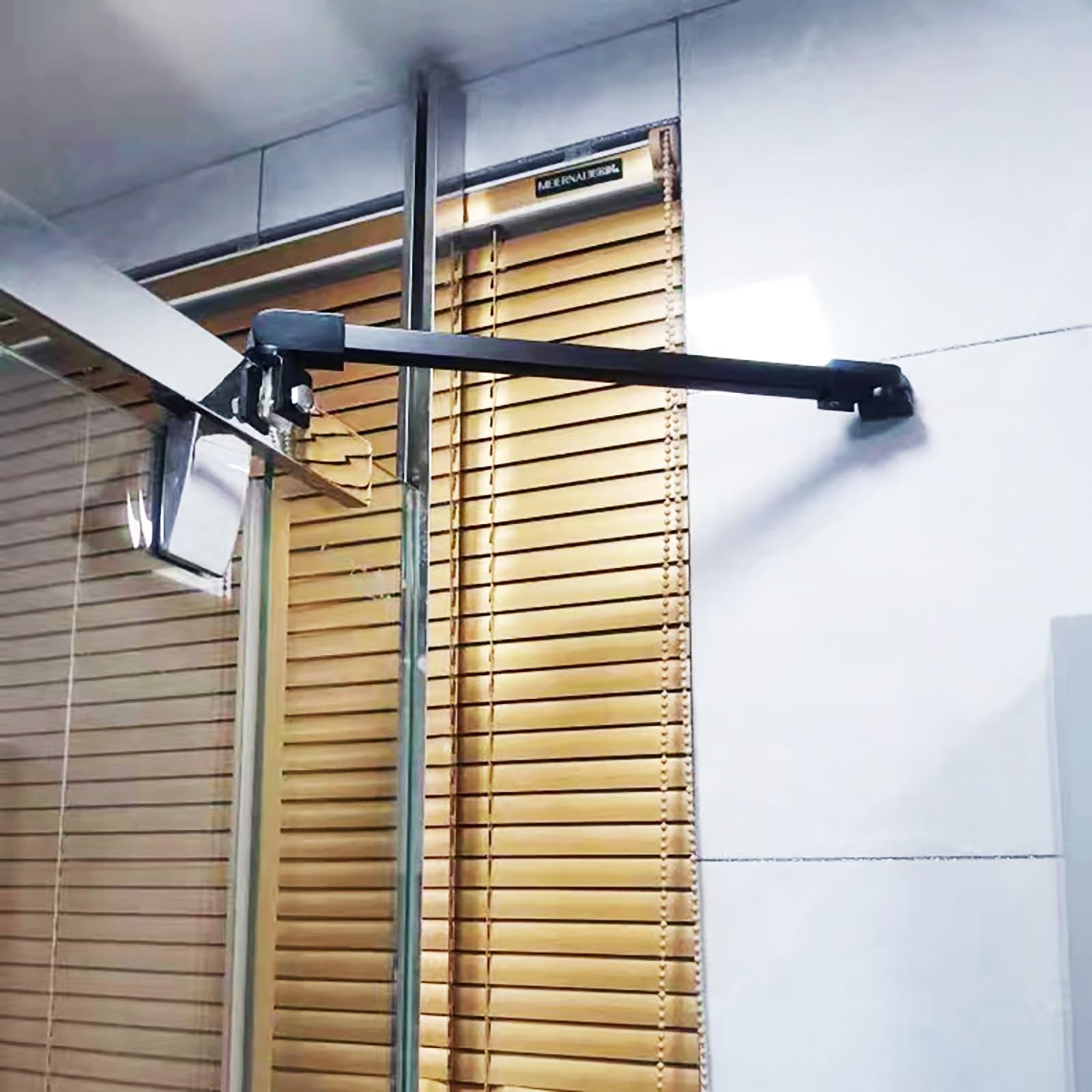 Barra de Soporte para Mampara de Ducha Barra Estabilizadora De Soporte De Ducha Para Vidrio De 21-30 Mm, Barra De Soporte De Puerta De Vidrio Con Abrazadera Ajustable De 360 ​​​​°(2 pc,23.6in (60cm))