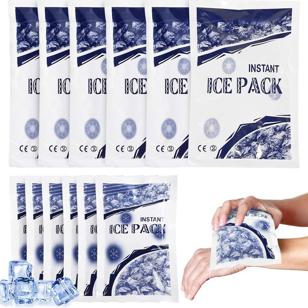 LotFancy Instant Ice Pack, 12PCS Disposable Cold Packs, Cold Therapy Compress for Emergency First Aid, Sports Injuries, Swelling, Toothaches, Sprains, 6 Small and 6 Large - Image 8
