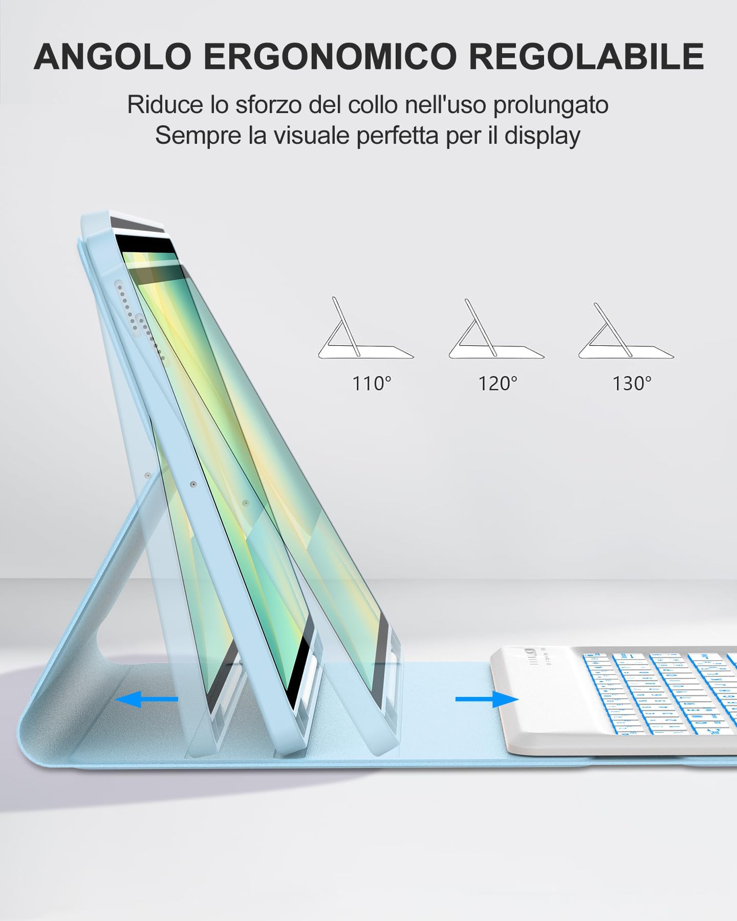 Per Galaxy Tab S10 FE+ 13,1" Cover Tastiera con RGB Italiana