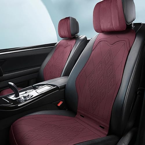 Cojín de asiento de automóvil compatible con Mazda Mazda2, Mazda3, Mazda5, Mazda6, Mazda8, Tribute, 2 asientos, cojín de gamuza para vehículo, funda