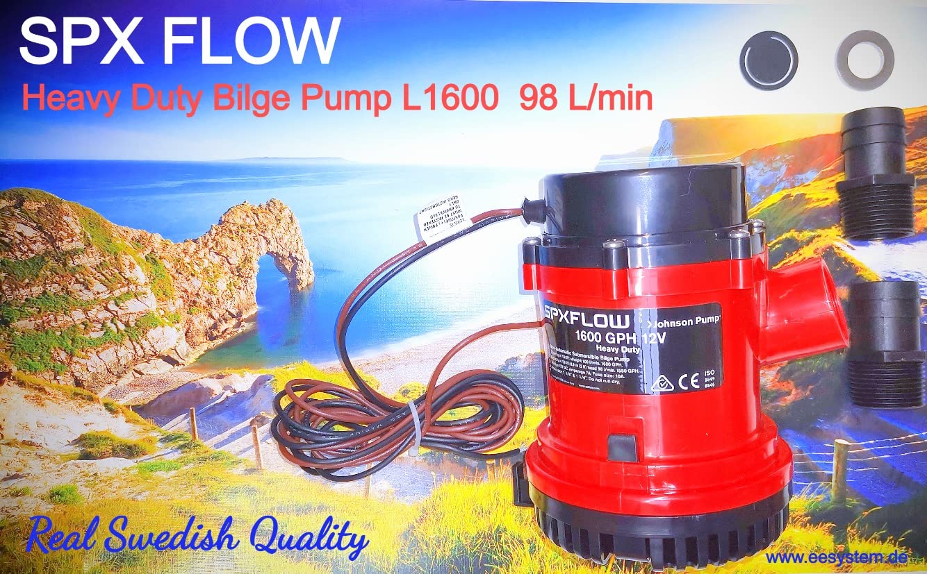 SPX FLOW L1600 Lenzpumpe 12V Johnson Pumpe 98 l/min Heavy Duty Bildge-Pumpe, Bootspumpe, Schiffspumpe, Yachtpumpe