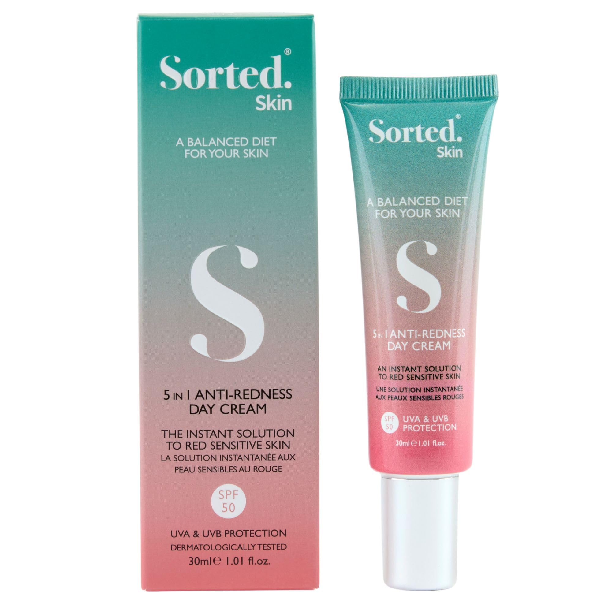 Sponsored Ad – Sorted Skin 5 in 1 Anti-Redness CC Cream SPF50 Colour Correcting Formula for Hypersensitive and Redness Prone Skin, Suitable for All skin Types 1 x 30ml