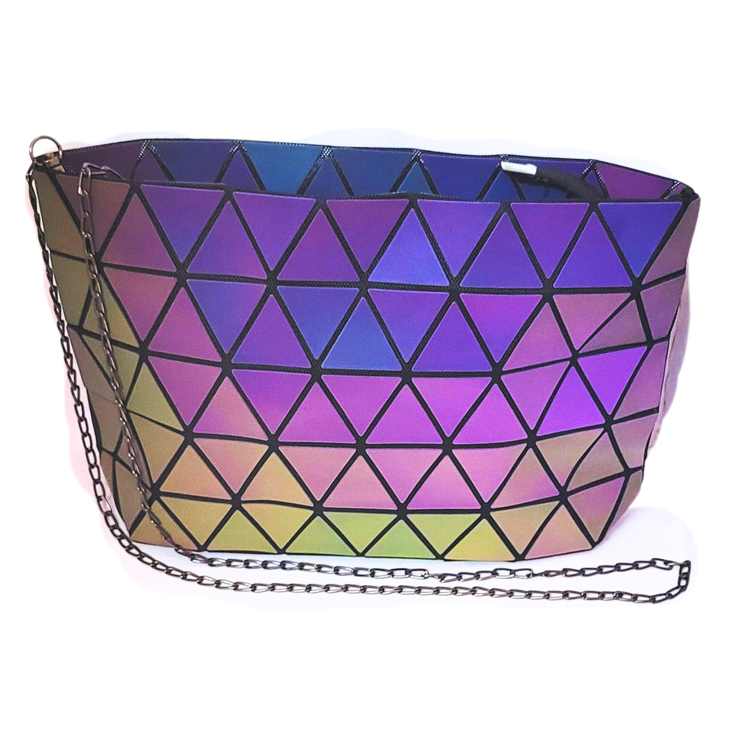 Luminous Geometric Sling Shoulder Bag 3D Ladies Plaid Envelope Design Clutch Handbag/Cross body Bag with chain/Holographic Reflective Crossbody Shard Lattice Design Handbags for Women Girls (B0CTHXPMV7) Amazon Price History, Amazon Price Tracker