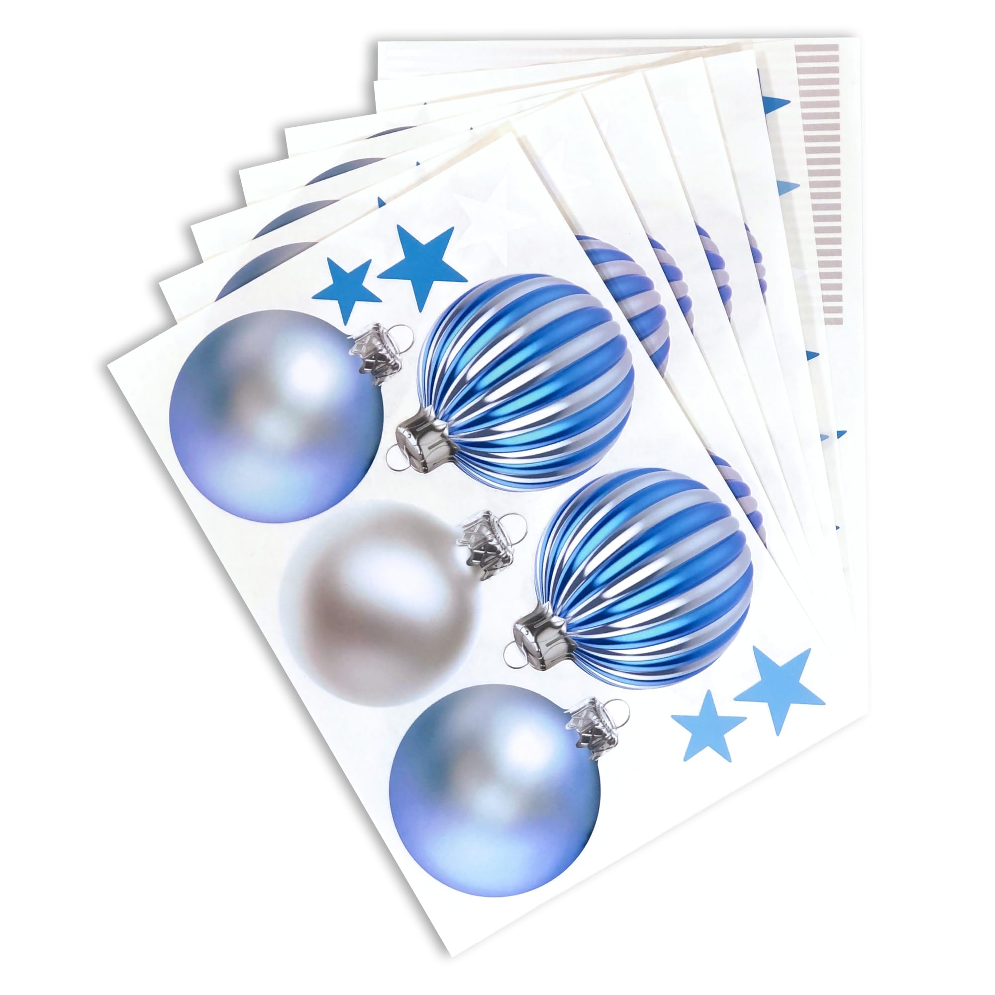 Decalcomanie decorative per finestre natalizie con effetti 3D rossi e bianchi, palline in vinile per Natale, adesivi a tema natalizio per finestre, decorazioni fai da te per feste, non sbiadiscono,