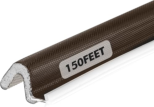 Vista 20 de BBTO Burlete para puertas y ventanas de sellado exterior con forma de V; sello de espuma de kerf para bloquear la brecha de la puerta del garaje