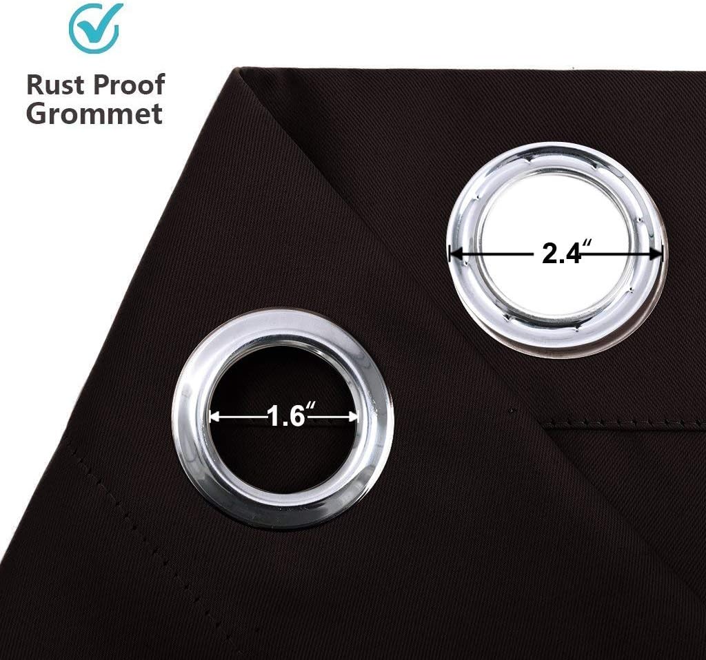 LITTLE BIRD Blackout Curtain Dividers -Treatment Panels Winter Wind Summer Heat Insulating Drapes for Living Room Bedroom Patio Door,Hall Dark Chocolate (Wide 58 Inch by 63 Inch Long-1 Panel)