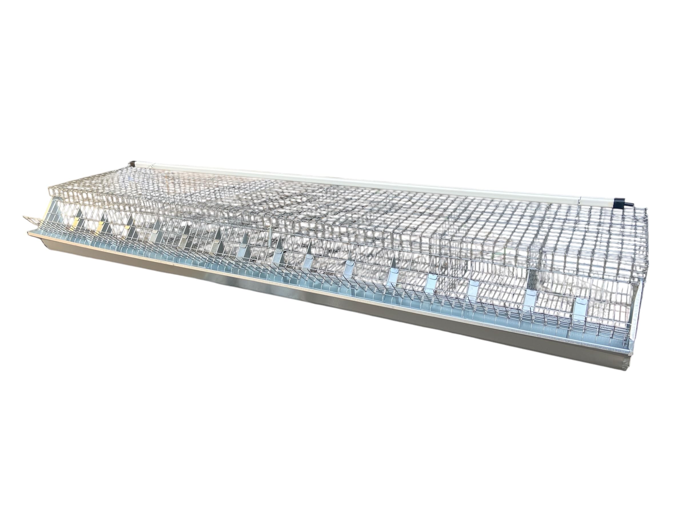 Gabbia Per Conigli Da Ingrasso - 6 Fori, Misure 183x40x30h Cm