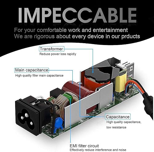 Miniatura 6 de Adaptador de CA de 65 W compatible con Dell Chromebook 11 3180 3189 3120 Inspiron 15 3542 3521 N5050 Latitude 3190 3189 E7250 E5430 E5470 E7440