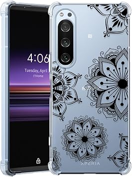 Xperia 5 Case, Shockproof, Stylish, Clear, Transparent, Slim, Thin, tpu Anti-Fingerprint, US Military MIL Standard Certified, SO-01M SOV41 901SO Cover, Shock Absorption, Anti-Slip, Camera Protection,
