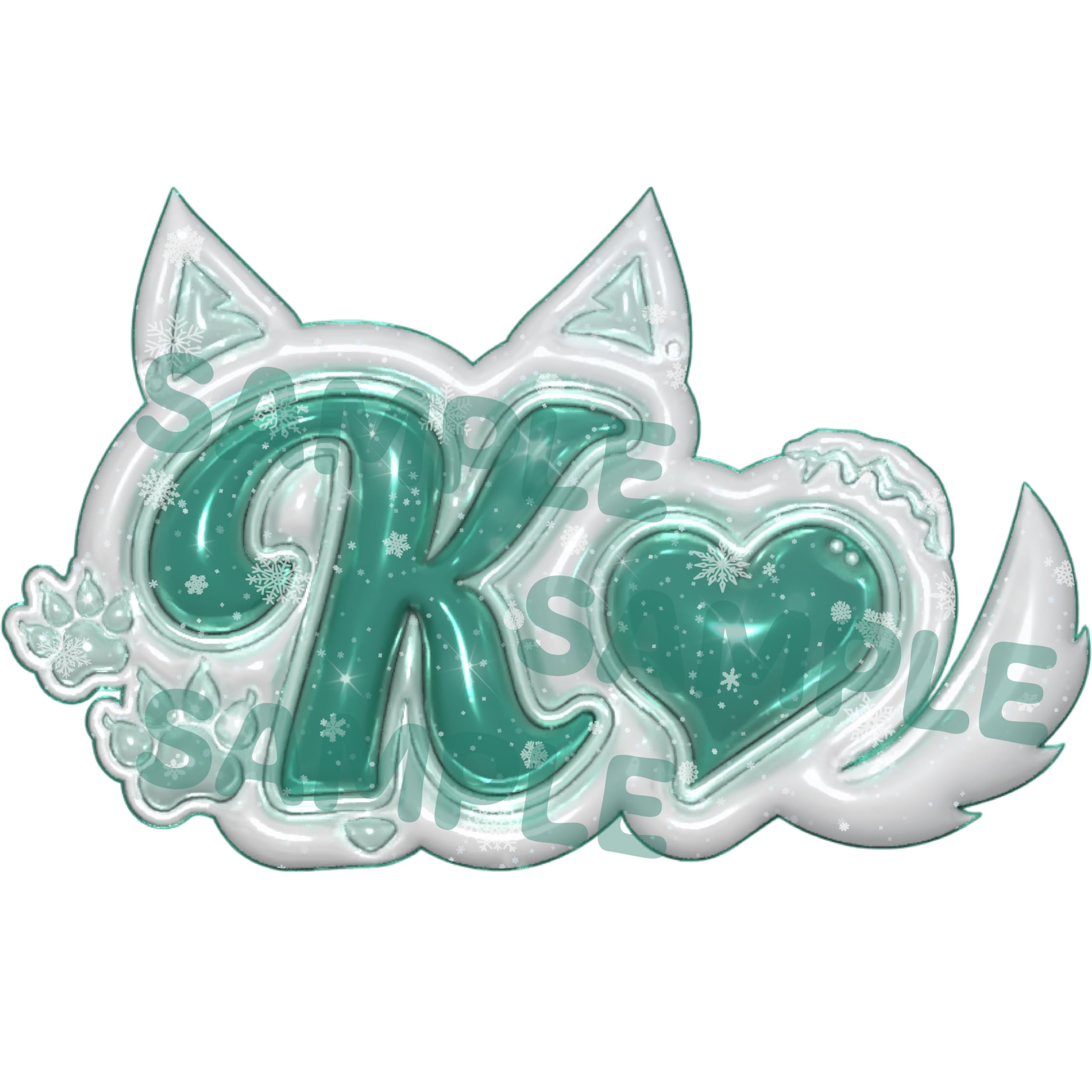 Amazon.co.jp: [&TEAM K ケイ] ぷっくりネームボード [SNOW] (K