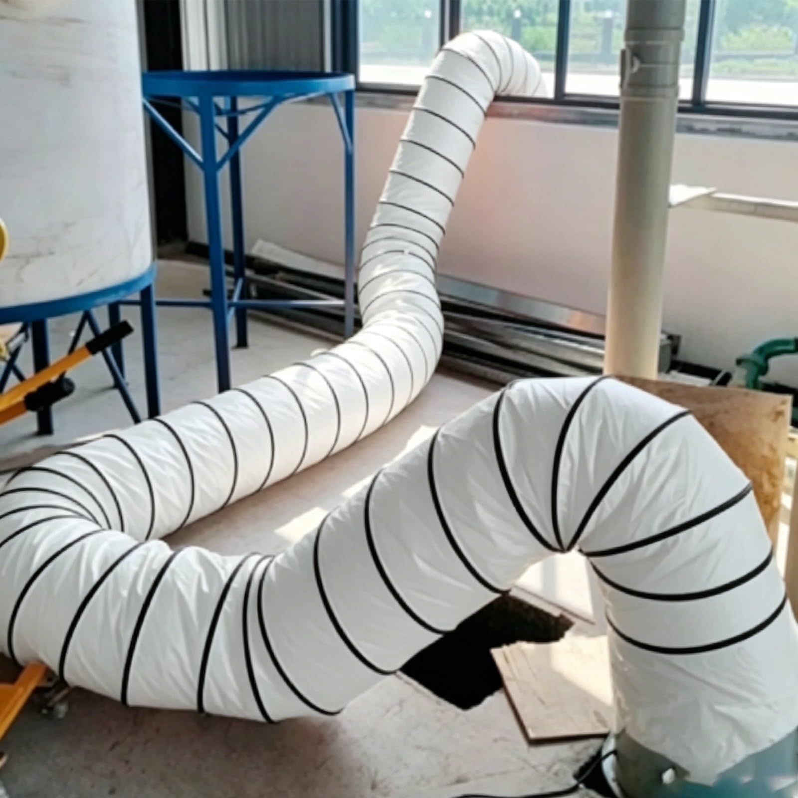 Ventilation ducting Ventilation Hose - L 3m, Tear Resistant PVC Flexible Duct for Welding Fume Extraction/Construction Site, Lightweight & Easy to Install(White,Ø 700mm/27.6in)