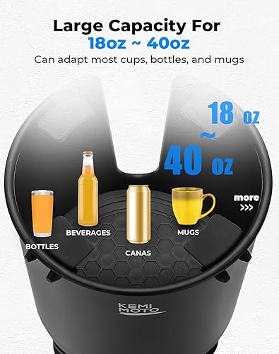Miniatura 4 de KEMIMOTO Expansor de portavasos de automóvil mejorado, modelo de base larga, compatible con Hydro Flasks Yeti Stanley, portavasos grande para