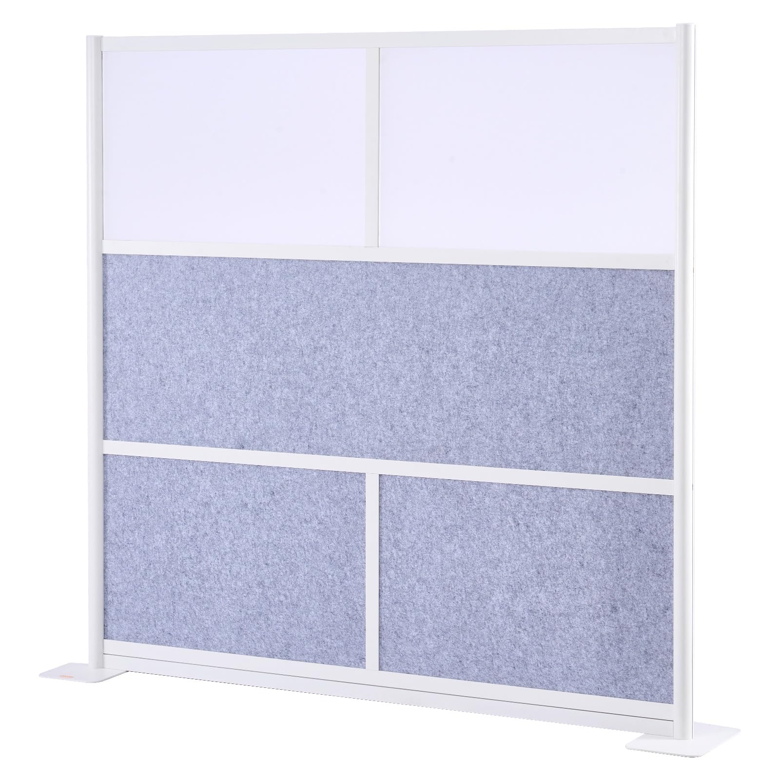 Photo 1 of *** PARTIAL SET *** VEVOR Office Divider Privacy Partition, 1-Pack, 70" x 70" Modular Wall Room Divider, PET Workstation Cubicle Partition with Frosted Windows, Freestanding Privacy Panel Wall for Office Library