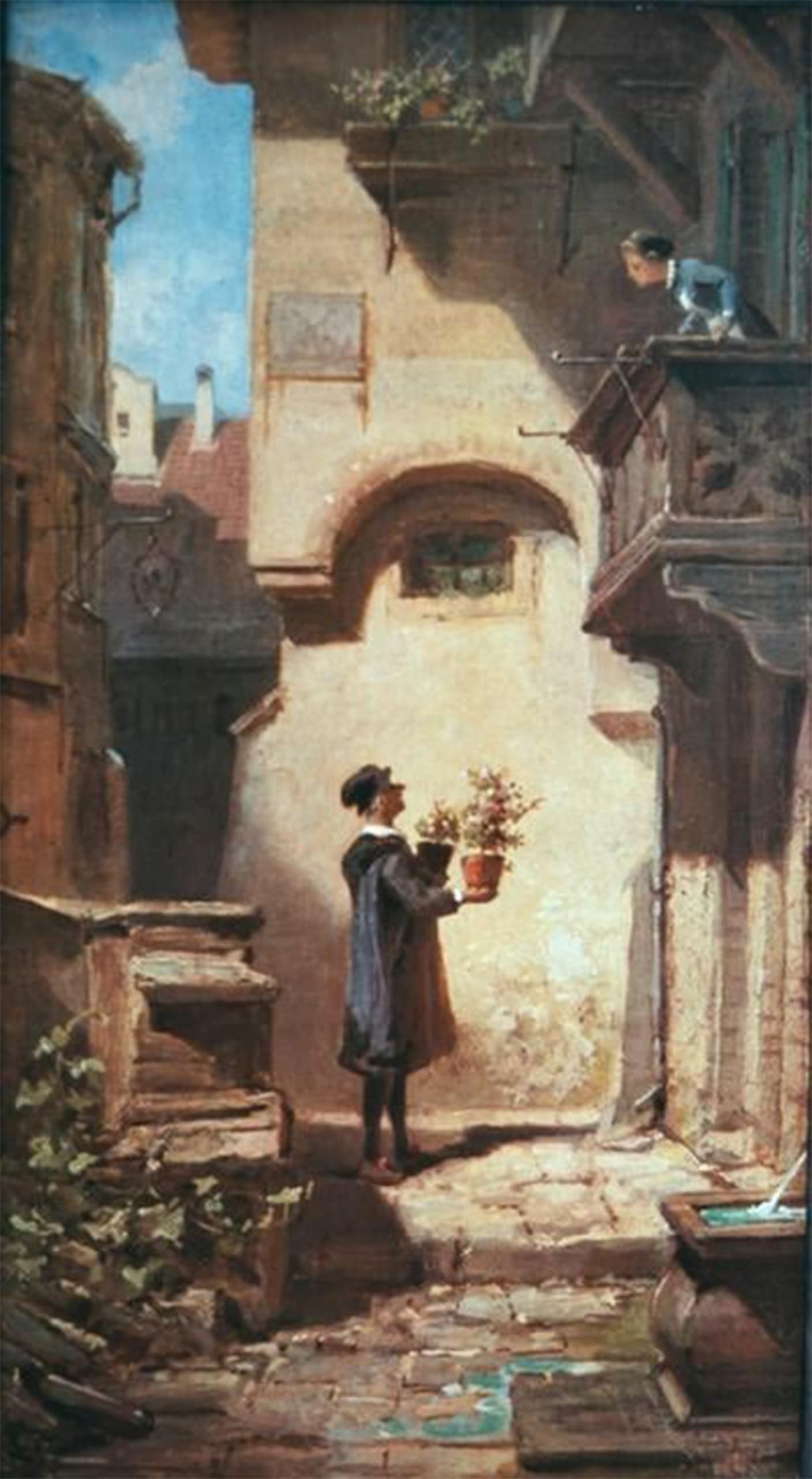 SERENDIPITP Aesthetic Poster Photo Wall Print Retro Picture The well-wishers by Carl Spitzweg Modern Wall Artwork for Home Decor 60x90cm