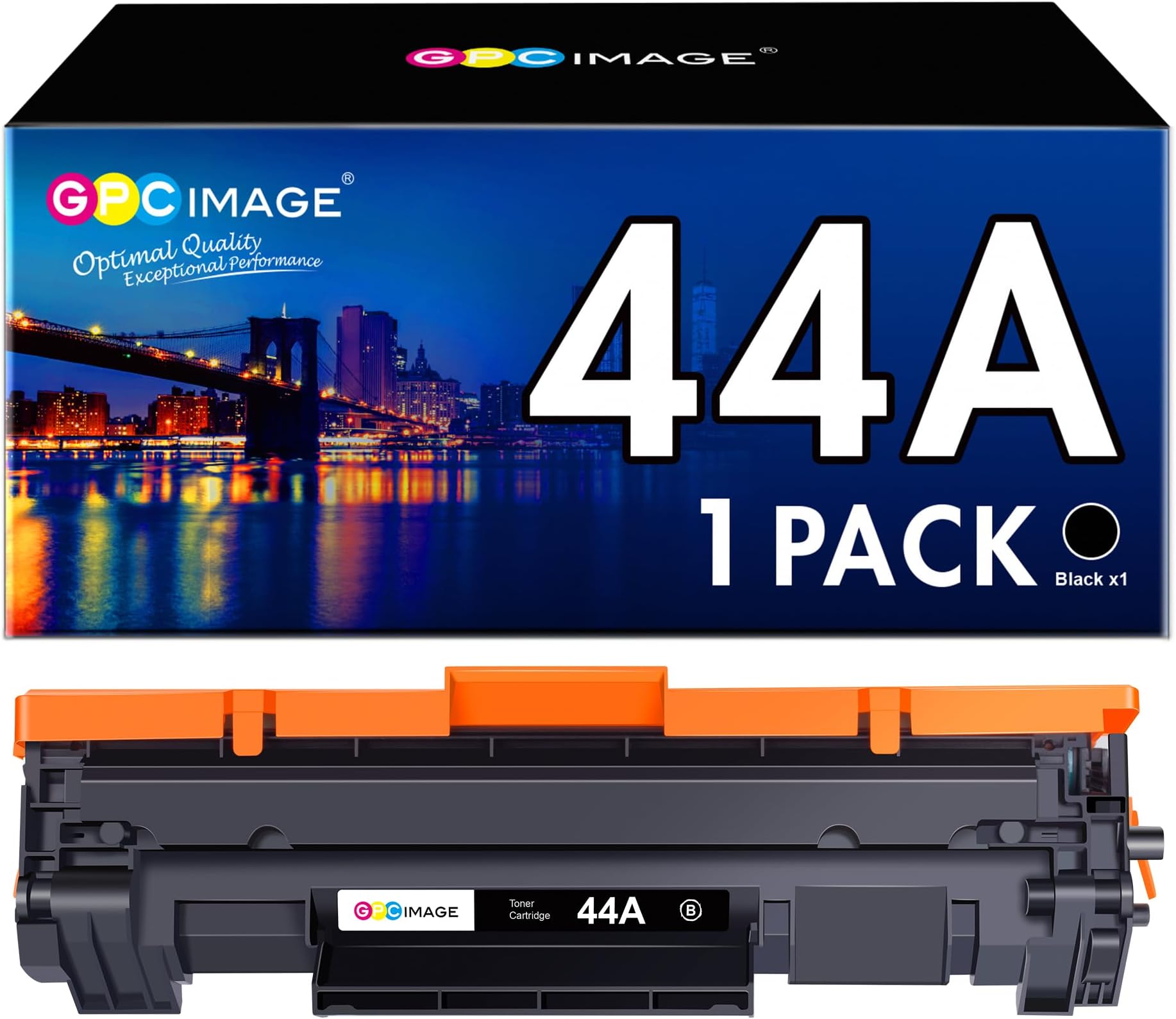 Black Toner Cartridge, Compatible with HP 44A CF244A for LaserJet Pro M15w M15a MFP M28w M28a, 1000 Page Yield