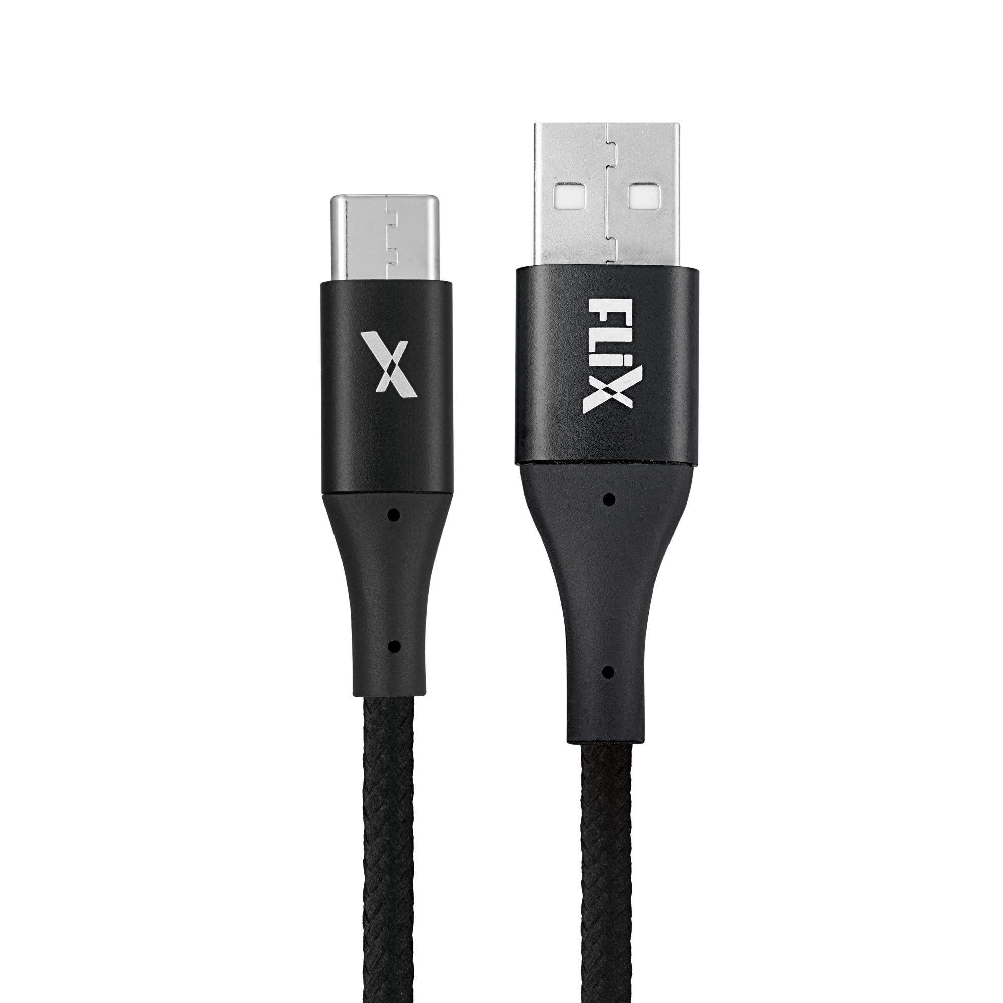 FLiX (Beetel) USB to Type C Nylon Braided Data Sync & 2A Fast Charging Cable, Made in India, 480Mbps Data Sync, Super strong & Durable Nylon Cable, 1 Meter Long USB Cable (Black)(XCD-C103) (B08N1WCH5G) Amazon Price History, Amazon Price Tracker