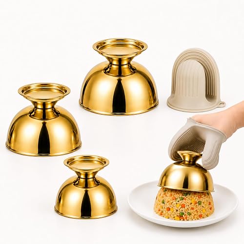 Rice Ball Molds,Three Sizes Rice Press Mold Round,3Pcs
