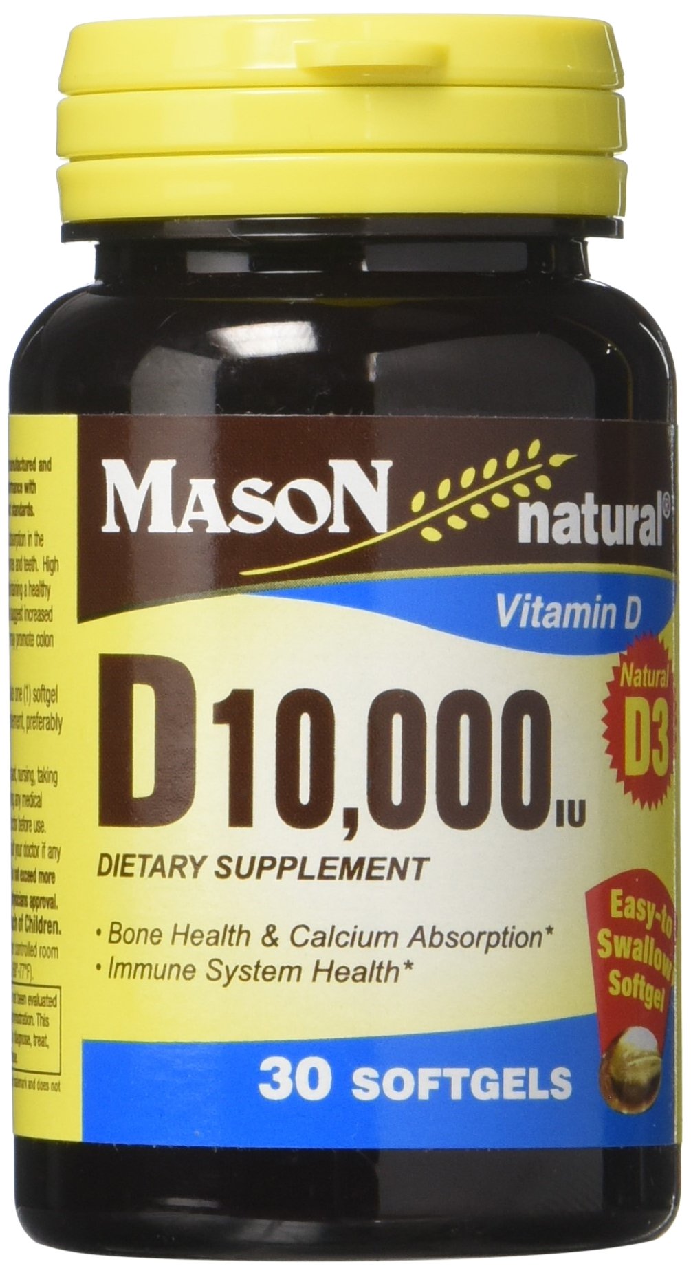 MasonVitamins D 3 10,000 Iu Softgels, 30 Count