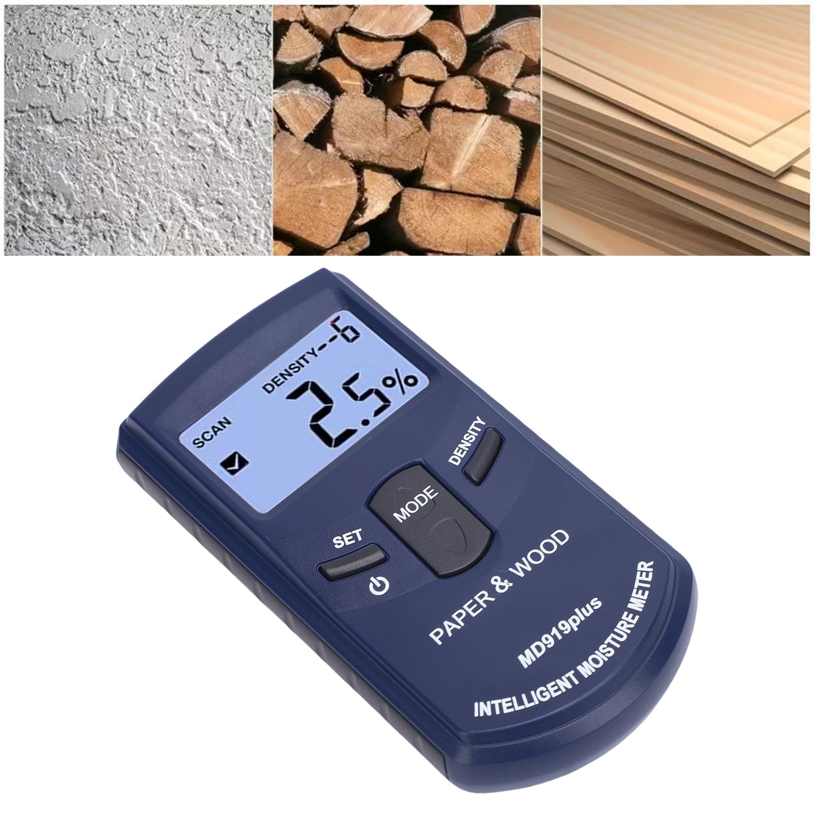 Misuratore di Acqua in Legno, MD919Plus Digital Concrete Building Water Detector Umidità 'umidità