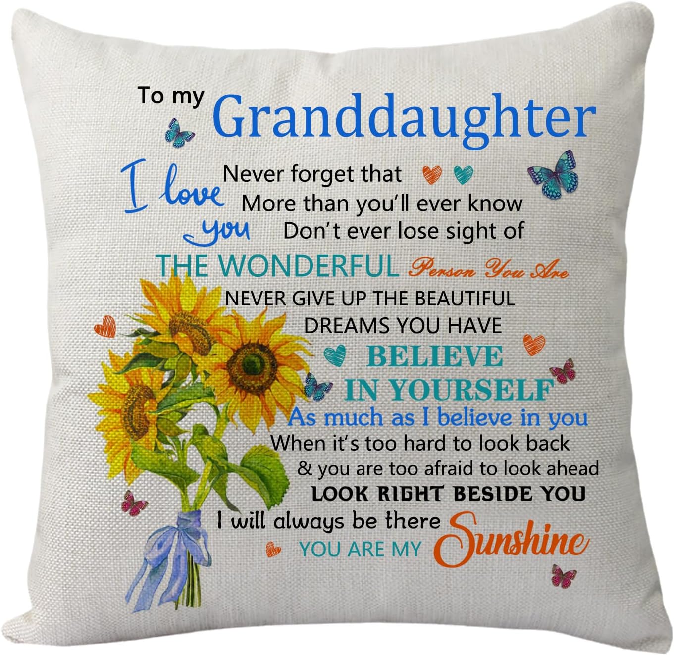 Mancheng-zi Fundas De Almohada De 18 X 18 Pulgadas, Regalos De Abuela De Nietos, Regalos De Nana Para Navidad, Cumpleaños, Día De La Madre, Los Mejores Regalos De Nana, Regalos De