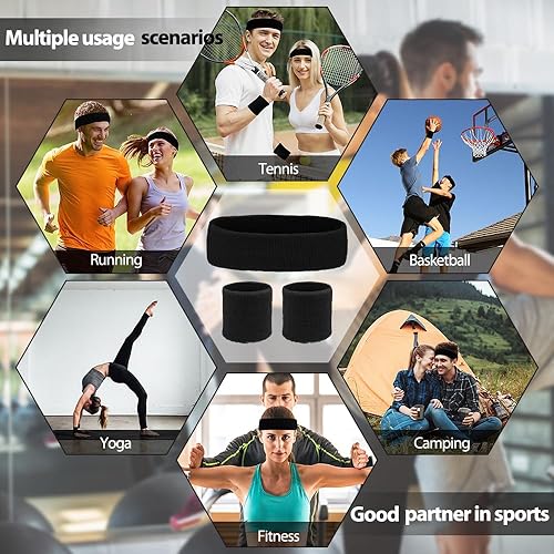 Miniatura 5 de Diademas de entrenamiento, diademas deportivas y al aire libre, accesorios de gimnasio, diadema que absorbe la humedad, bandas para el sudor