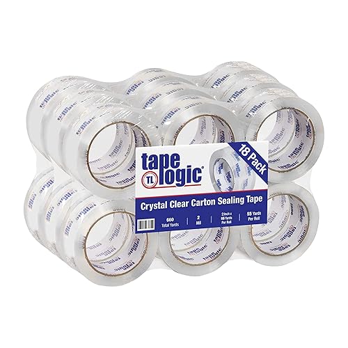 Miniatura 6 de Tape Logic Cinta de embalaje resistente de 2 pulgadas x 55 yardas, 2.0 mil - 12 rollos  Cinta de embalaje acrílica transparente para cajas de envío,