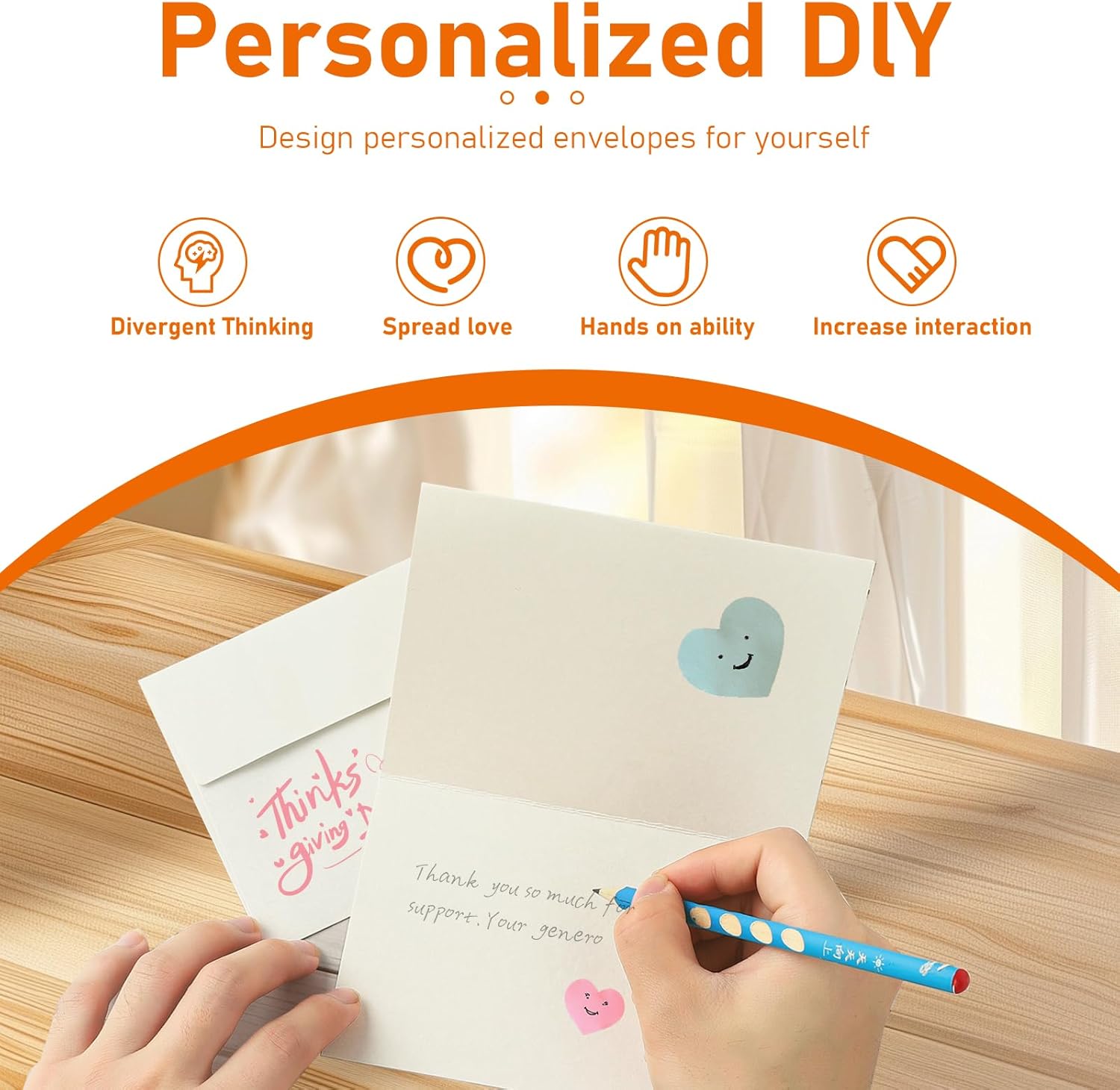 100 Packs Cream Blank Cards and Envelopes 5 x 7 Off White Heavyweight Folded Cardstock and A7 Envelopes Printable Self Seal for Wedding Invitations, Greeting Cards, Party - Image 5