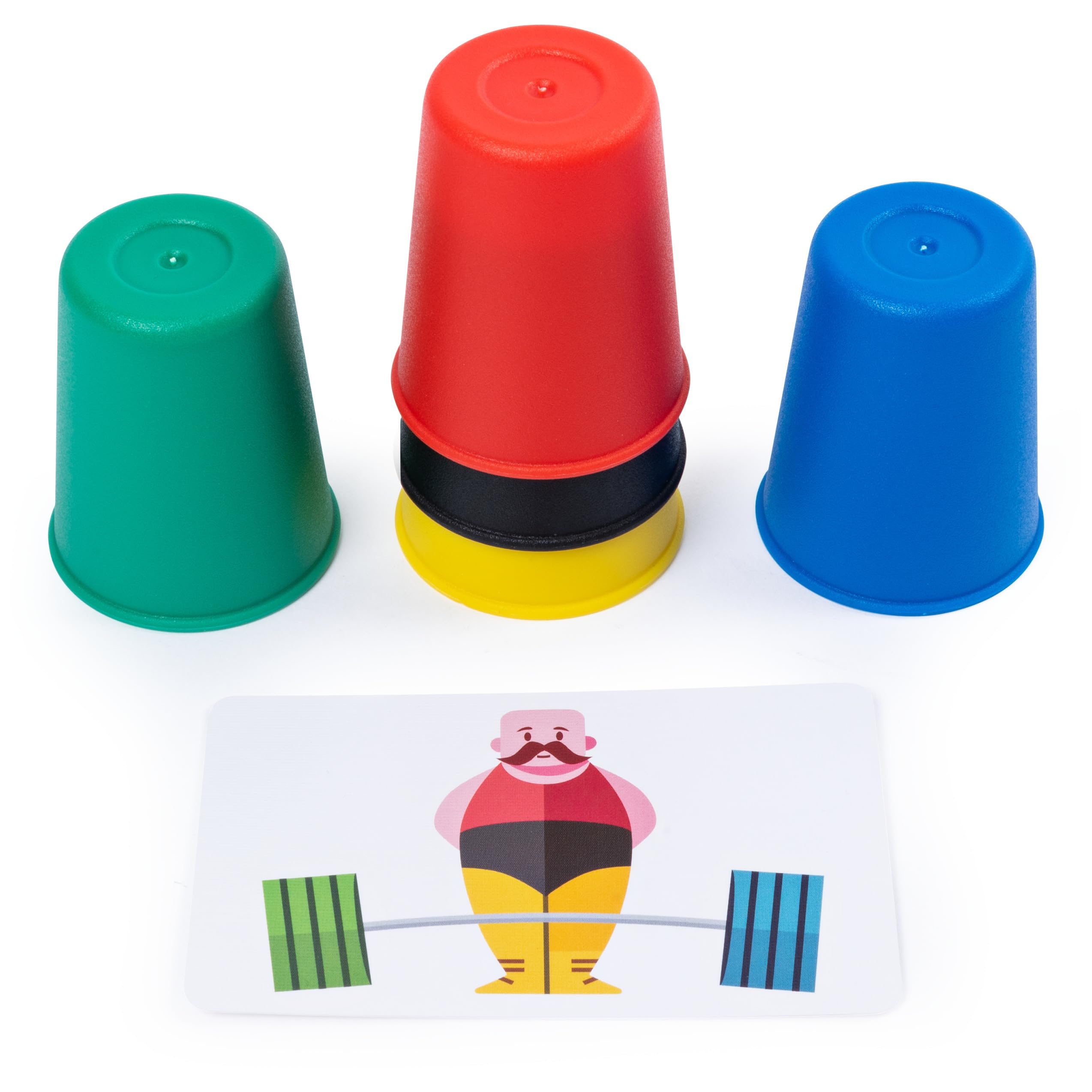 Quick Cups, Match ‘n’ Stack, Cup Stacking Family Game for Kids Aged 6 and up, by Spin Master Games