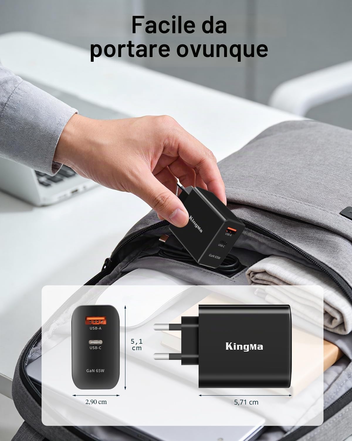 65W Surface Alimentatore per Microsoft Surface Caricatore con Doppio Porto