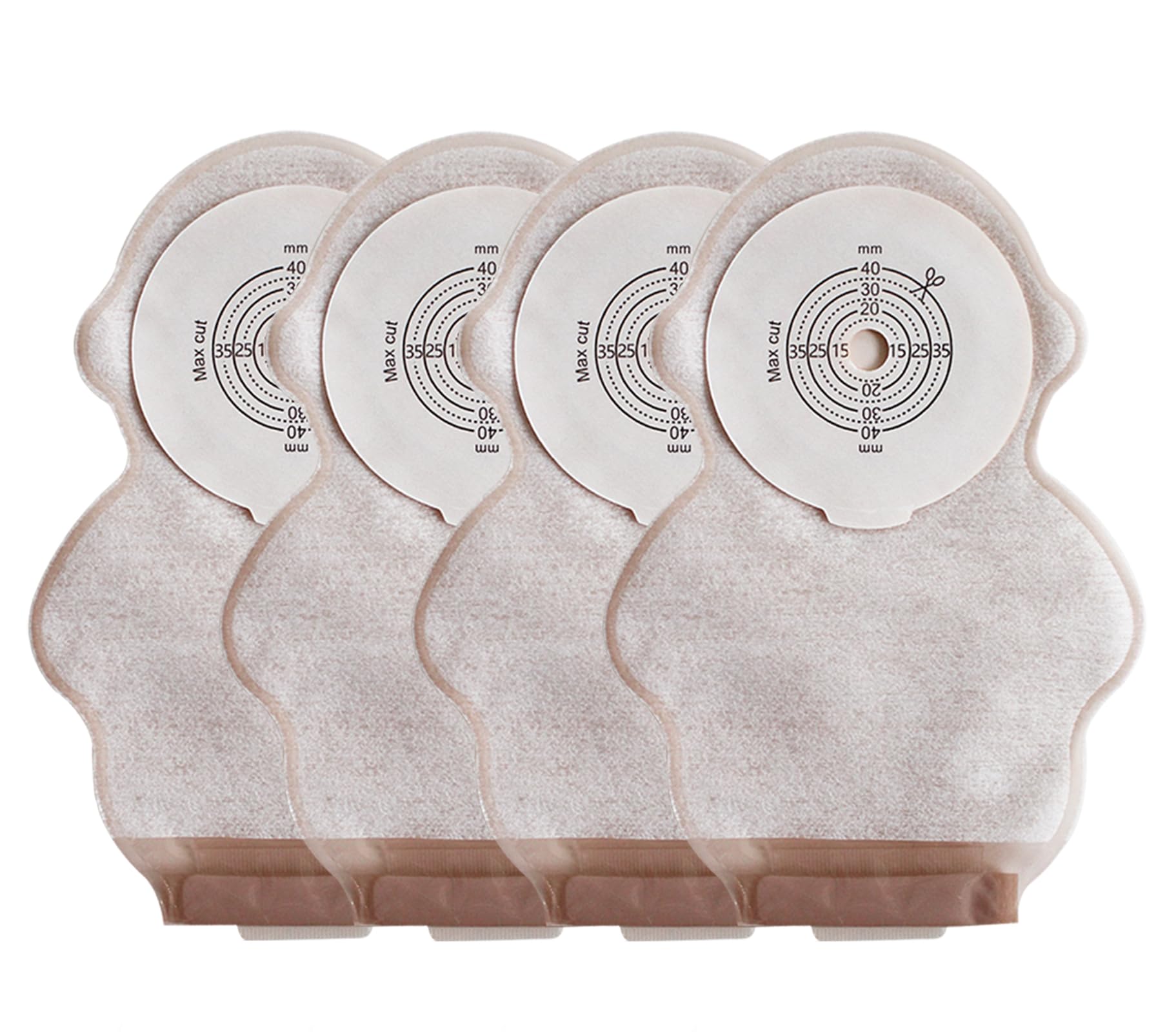 XIMYWRD Colostomy Bag for Kids, One Piece Ostomy Bags Hook Loop Closure Drainable Pouches Children’s Ostomy Supplies Ileostomy Stoma Care Cut to Fit