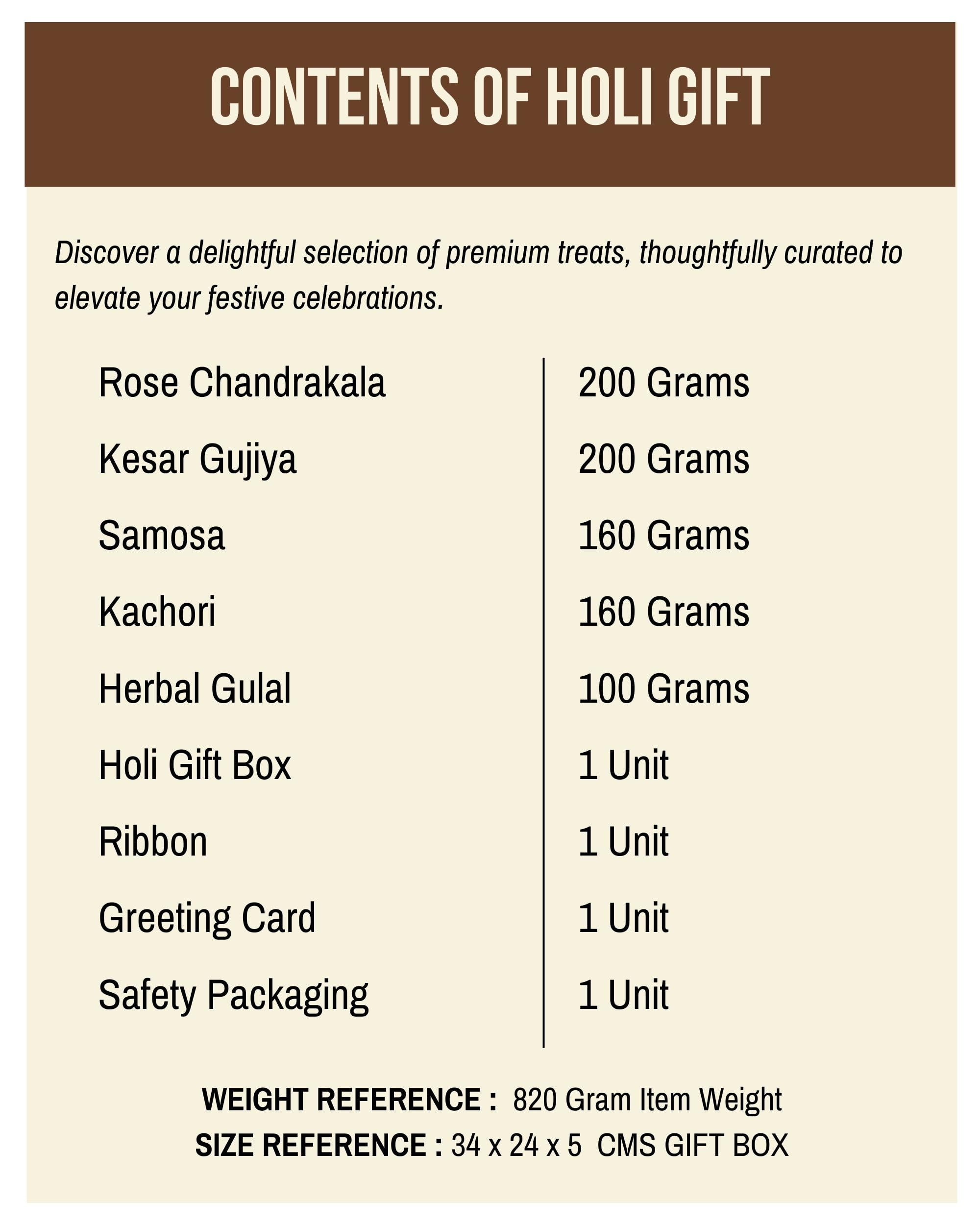 HyperFoods® Sweets Gift Pack Holi Gift Hamper Hampers For Gifting Gujiya Sweets Herbal Gulal Gift