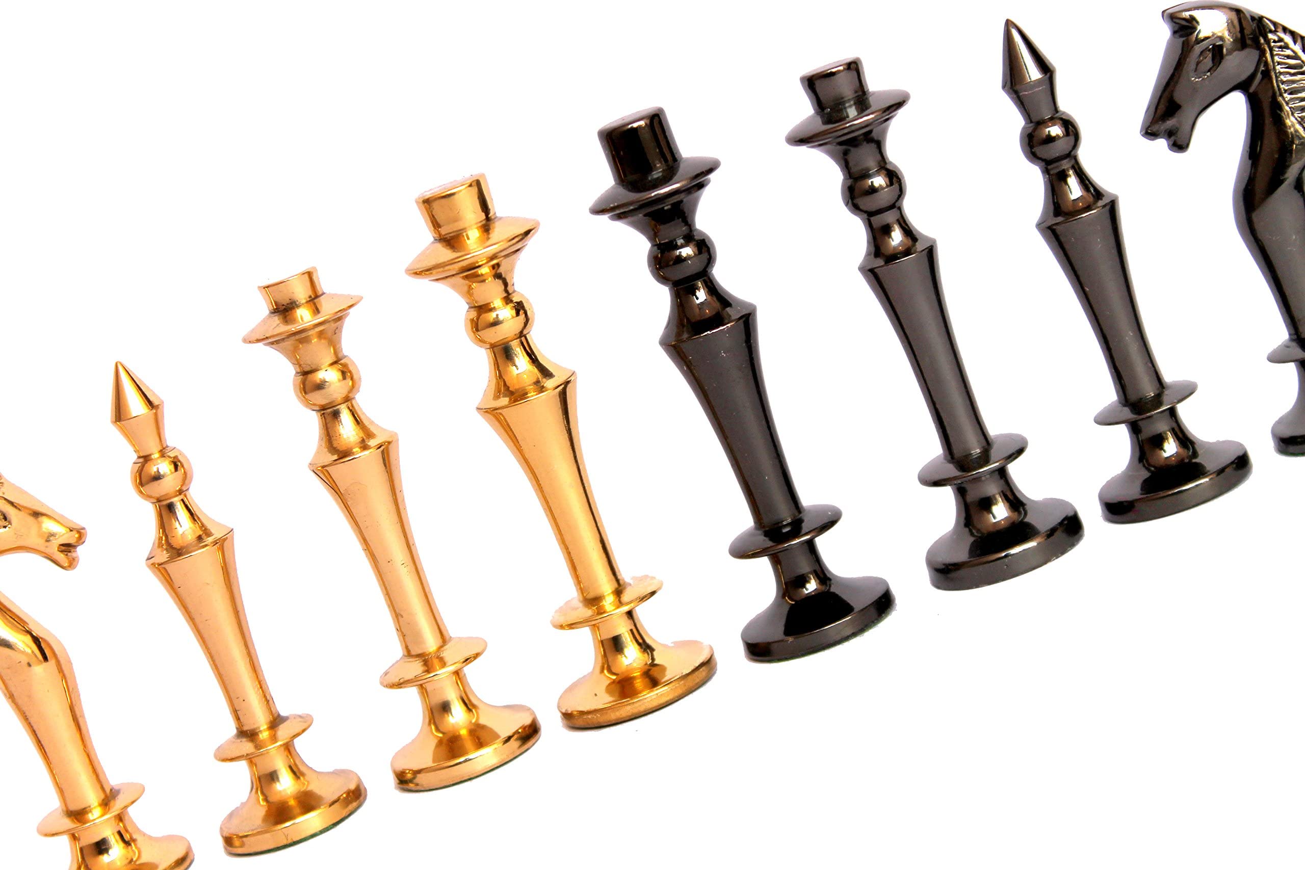 Stonkraft Collector Edition ottone legno pezzi degli scacchi pedine Chessmen monete