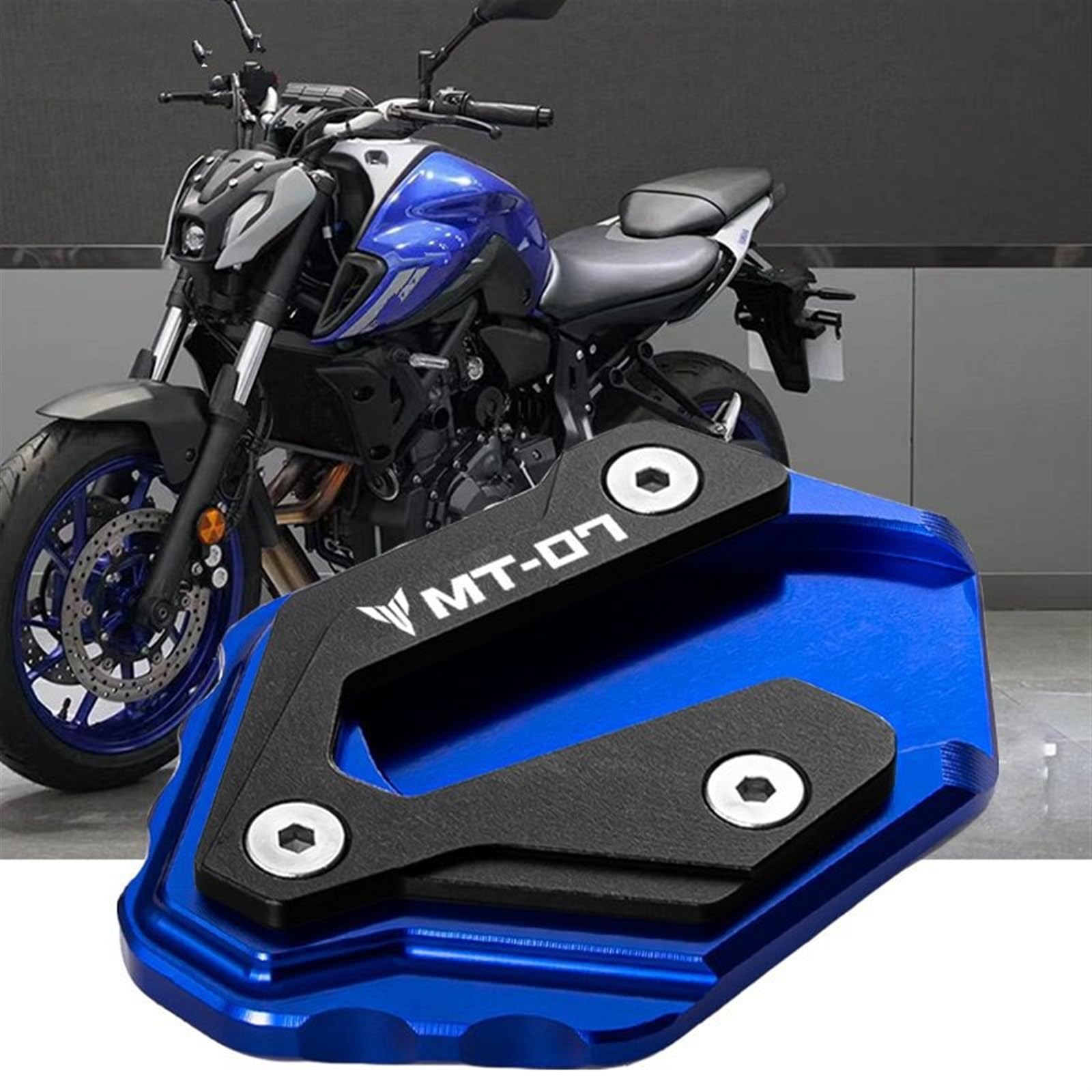 Per Yamaha MT-07 MT07 2014-2021 Del Motociclo Del Piede Del Basamento Laterale Pad Piastra Del Basamento Del Piede Pad Di Estensione CNC Piastra Di Supporto Enlarger Pad Anti scivolo ( Colore