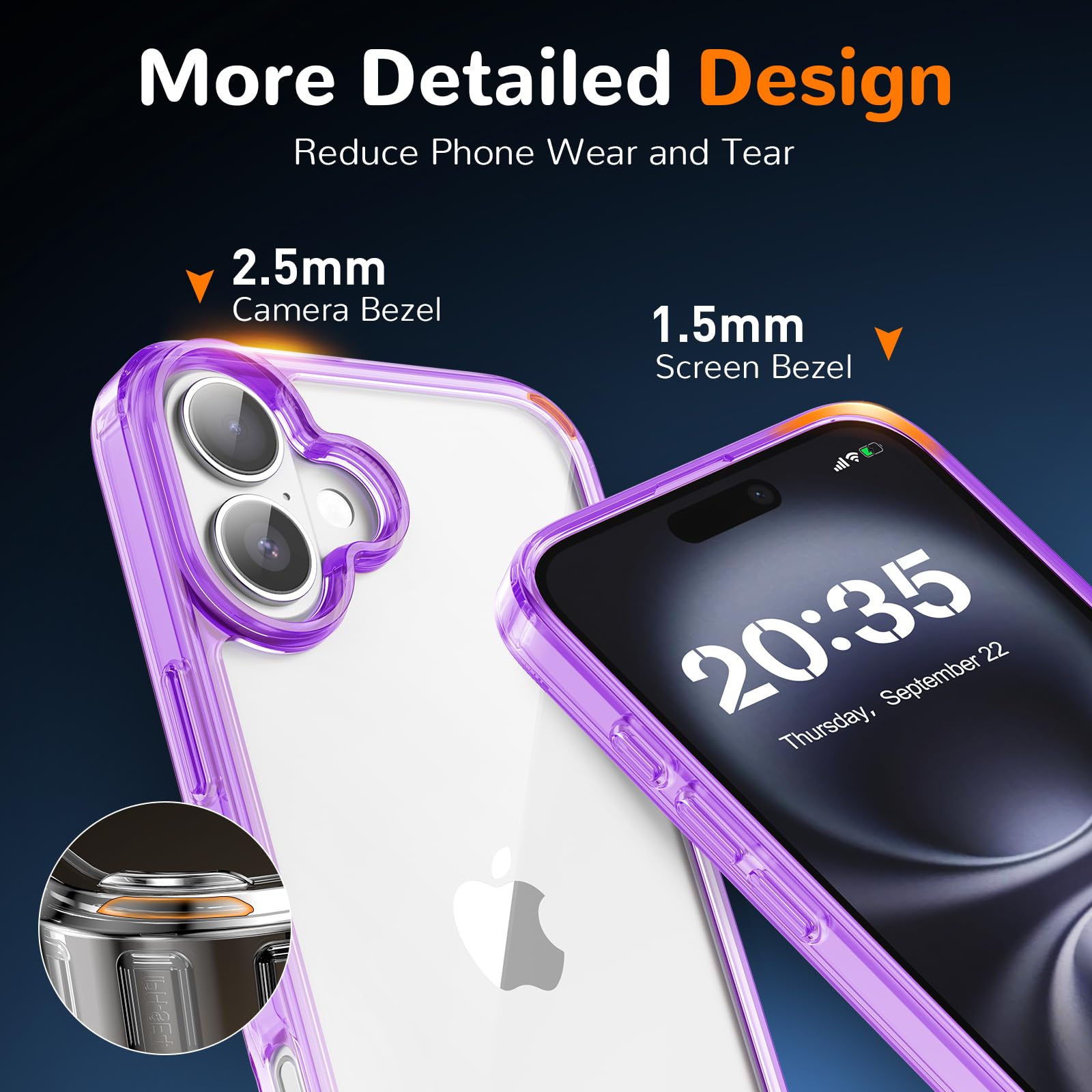 Clear Case for iPhone 15, Ultra Thin, Shockproof TPU Cover, Anti-Yellowing, Crystal Clear, Phone Case for Apple iPhone 15 - Clear — view 290