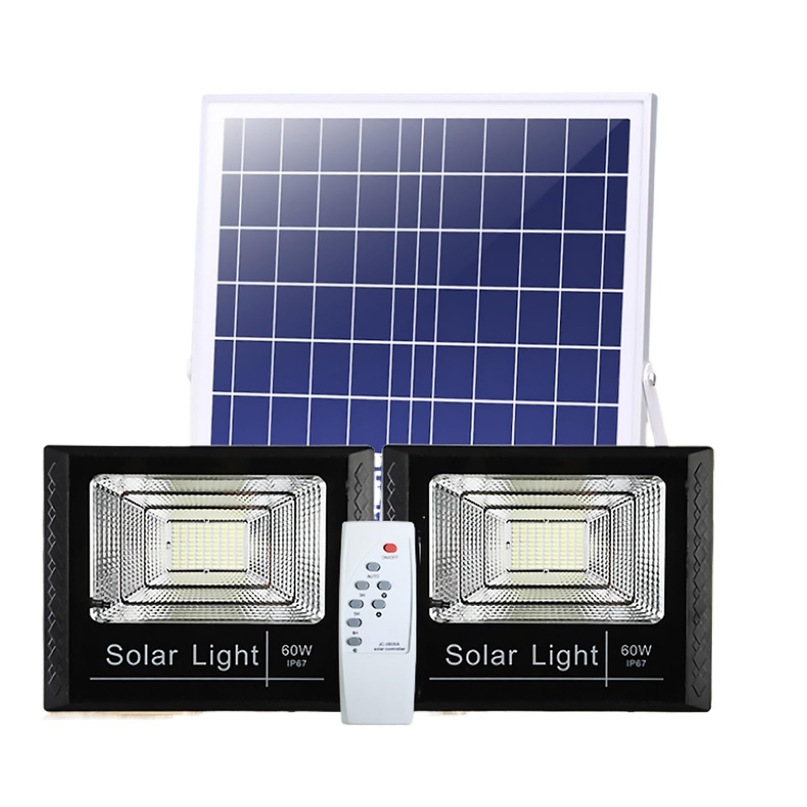LNHHG Solar Flood Light Solar Lights Outdoor Garden LED Wall Light Spotlight Buildings Sunlight IP67 Waterproof Lamp Emergency Lighting for Patio Yard for Garden Driveway Garage Patio